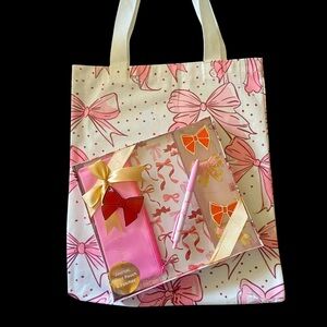 NWT-WOMENS GIFT SET-TOTE-JOURNAL-PEN